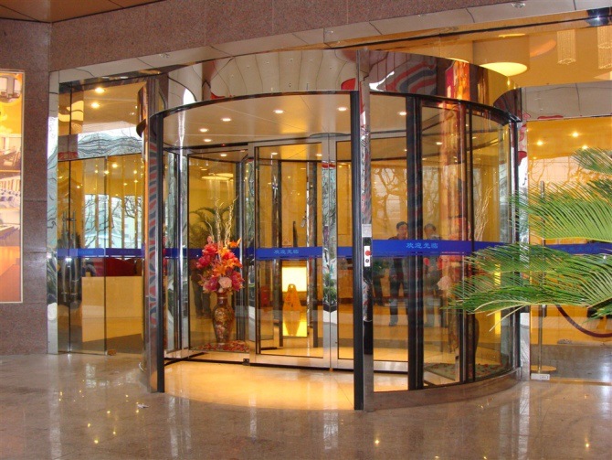 厂家定制酒店豪华旋转门办公楼 餐厅豪华圆弧型旋转门可设计生产