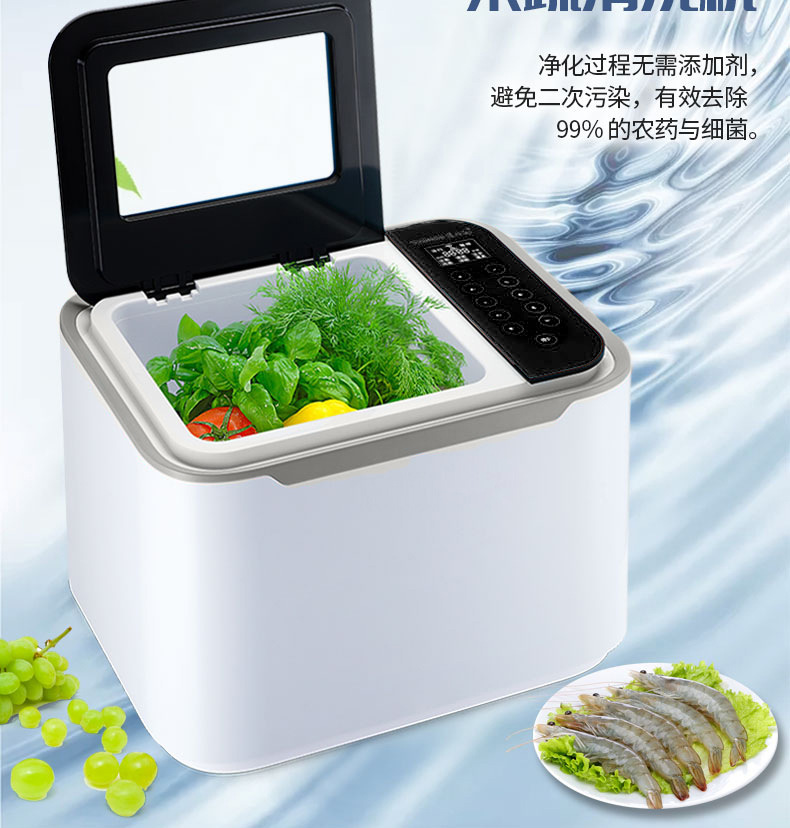 果蔬清洗机消毒机食材净化器超声波杀菌臭氧杀菌全自动洗菜机