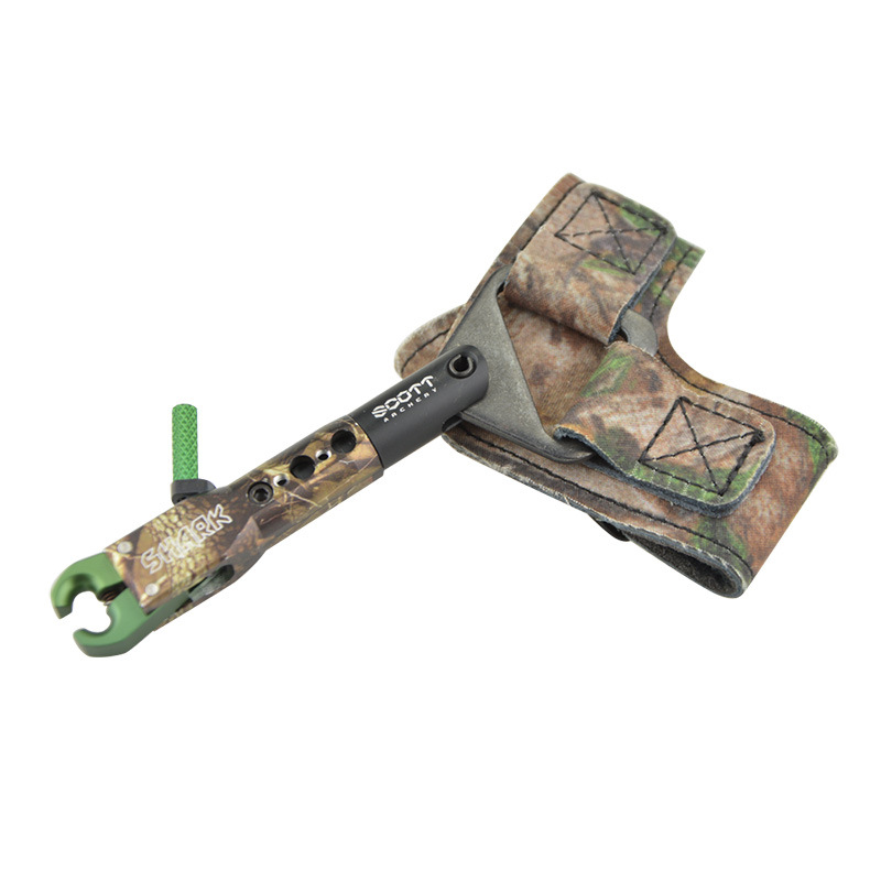 腕式撒放器 斯科特鲨鱼迷彩黑色撒放器 复合钳式牛皮腕带撒放