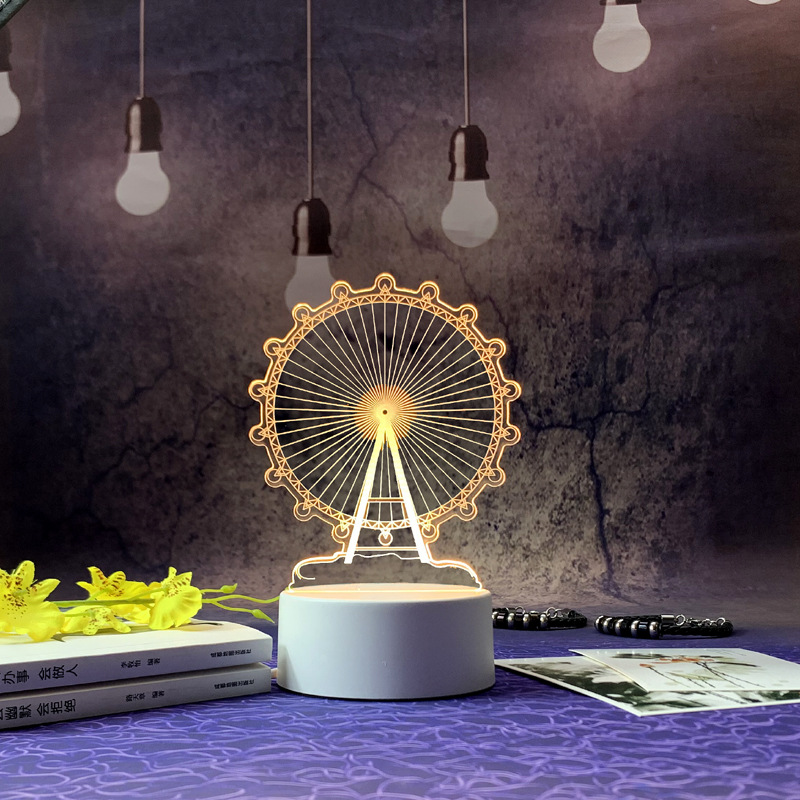 Night Light Bedroom Led Bedside Lamp Plug-in Acrylic 3d Table Lamp Birthday Gift Creative Teacher's Day Small Gift