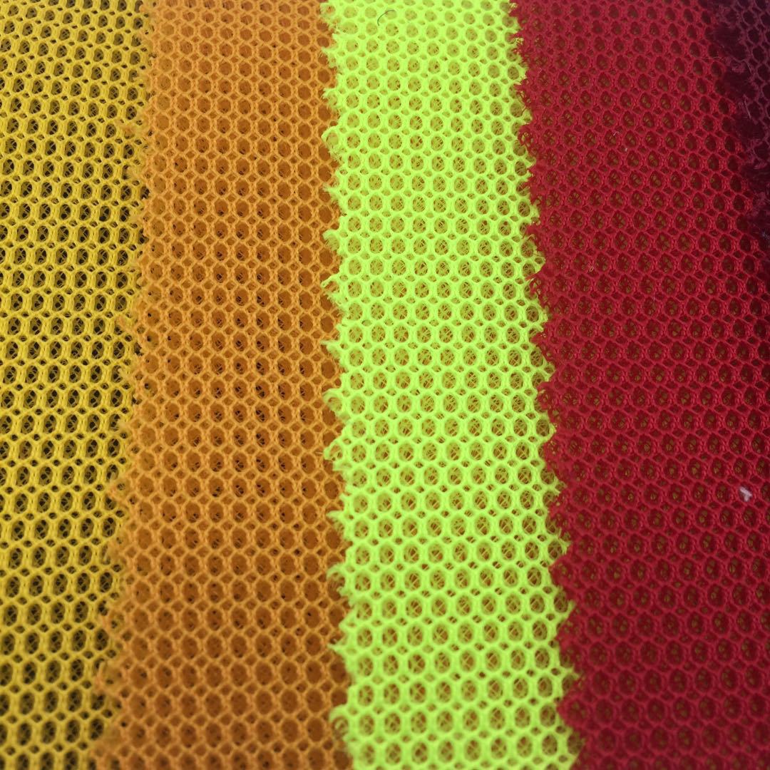 三层网布立体感小方孔三层网布夹心透气柔软网布箱包鞋服面料现货