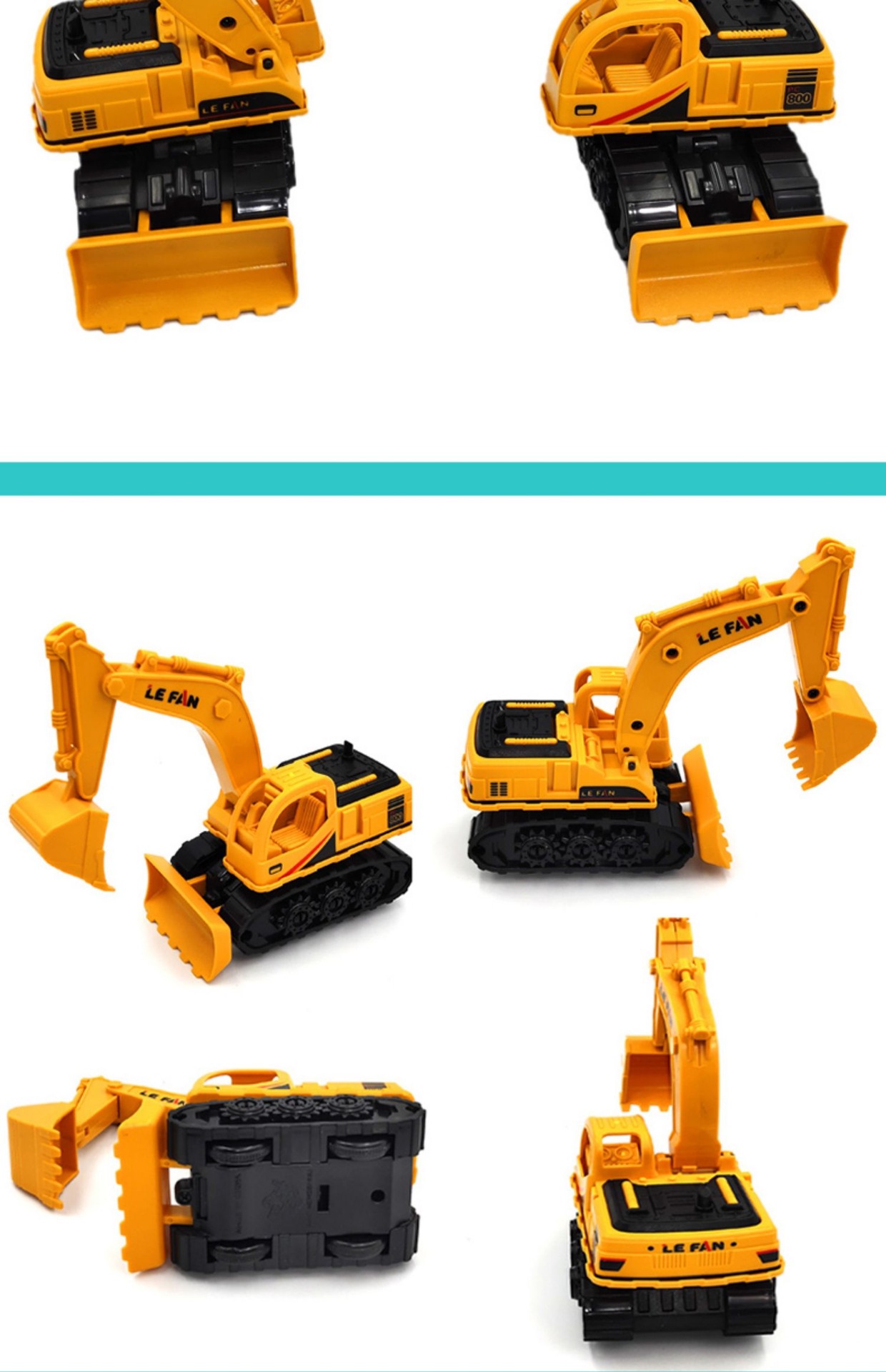 小能手168-50履带挖掘机手动挖土机可旋转仿真儿童玩具工程车