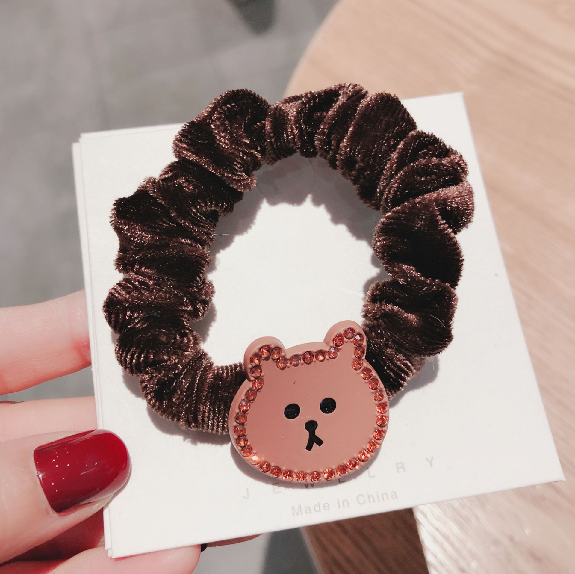 韩国东大门水钻小熊发绳发圈扎头发发饰头绳女生皮筋发绳发圈女