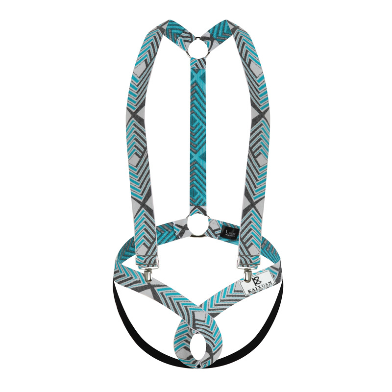 男士内衣 内裤 吊环连体 性感 情趣一体 kx006-lt1