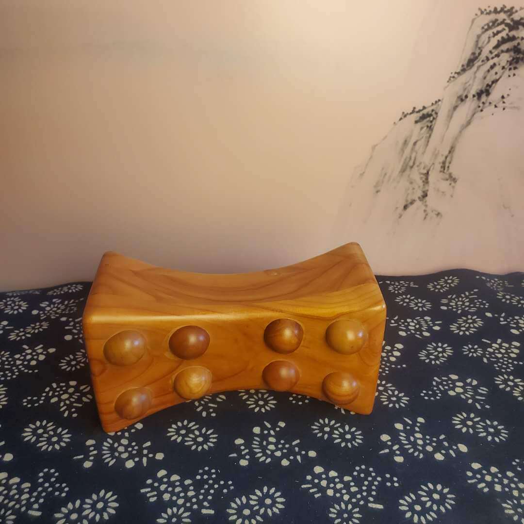 桃木枕头厂家批发硬木枕香薰按摩保健颈椎木枕头吉祥如意枕头代发