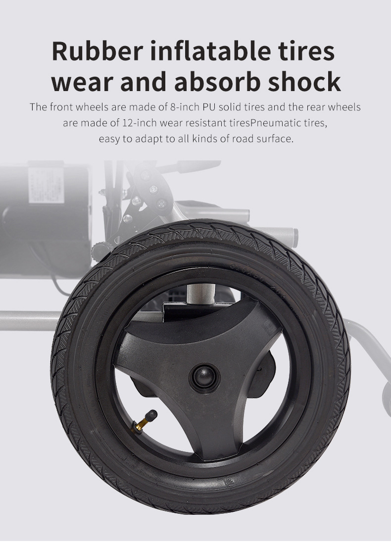 互邦电动轮椅d2老年代步车残疾人老人铝合金车架锂电池轻便包邮