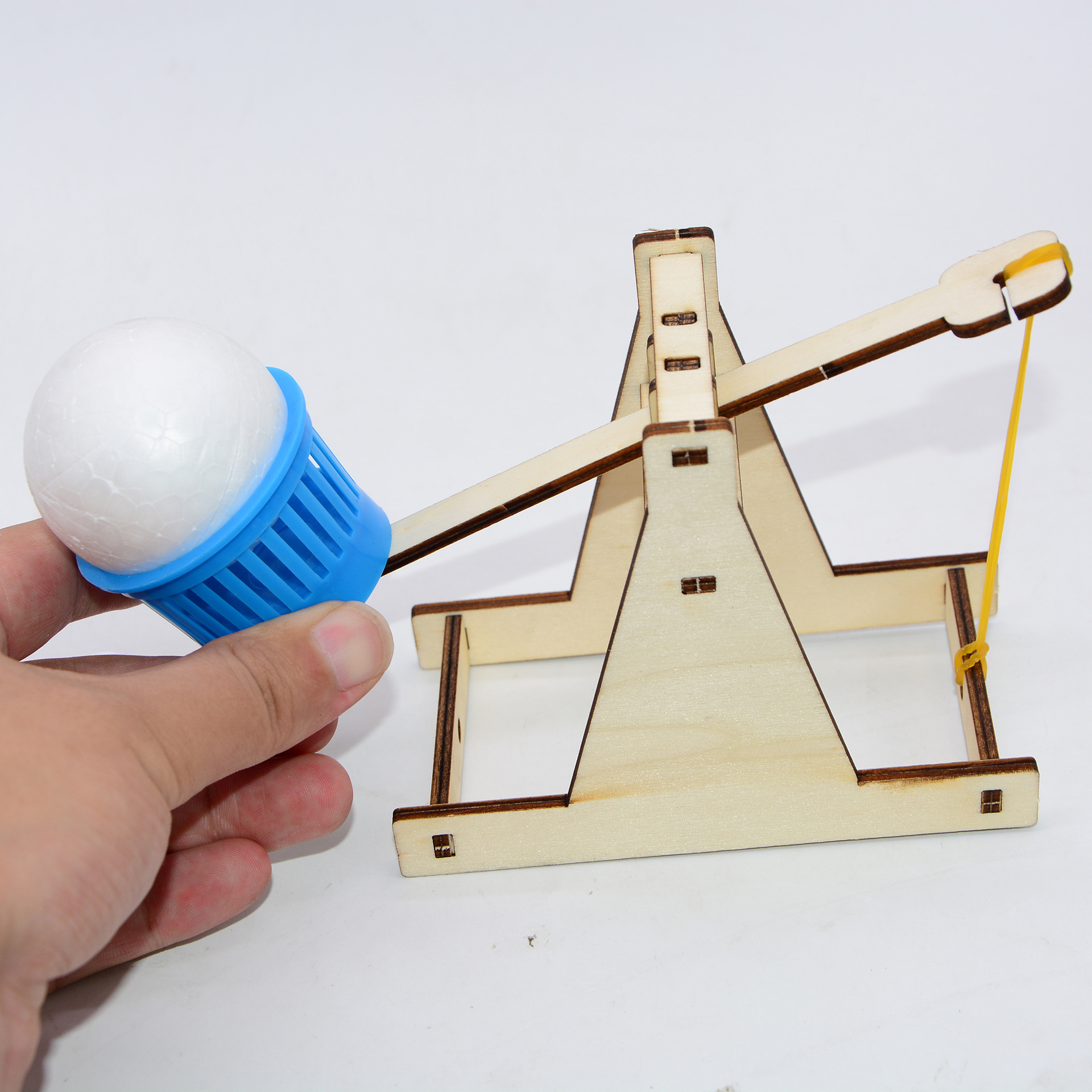 科技小制作小发明 diy投石器材料木制投石架古代投石车攻城投石机