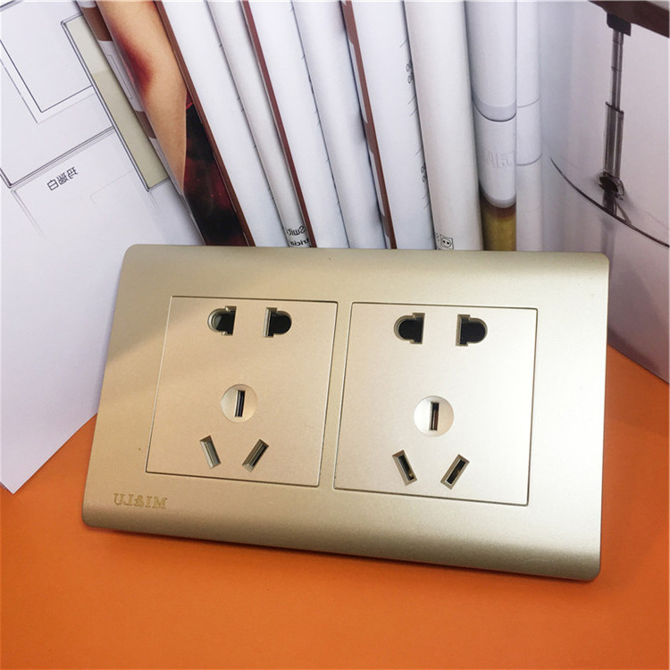 墙壁插座厂家直供 146十孔插座 暗装家用开关插座 多孔电源插座