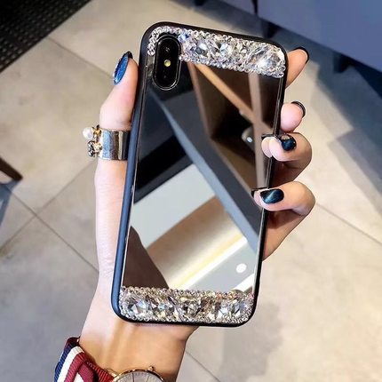 豪华钻石镜面手机壳xs max适用于苹果 11 12 pro xr 7 8 6 plus
