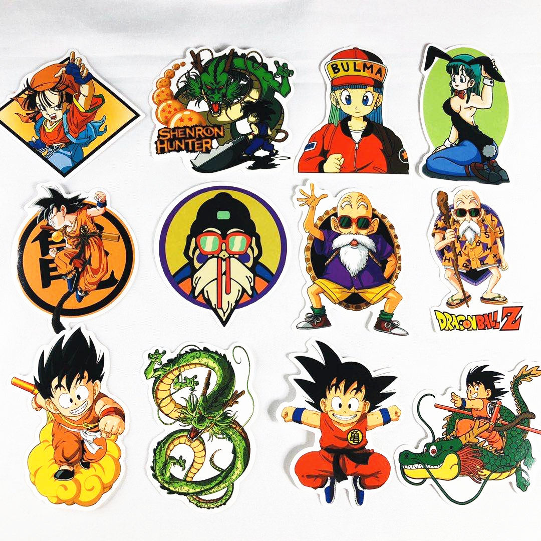 100张卡通动漫七龙珠孙悟空龟仙人贴纸手机壳头盔防水汽车装饰贴