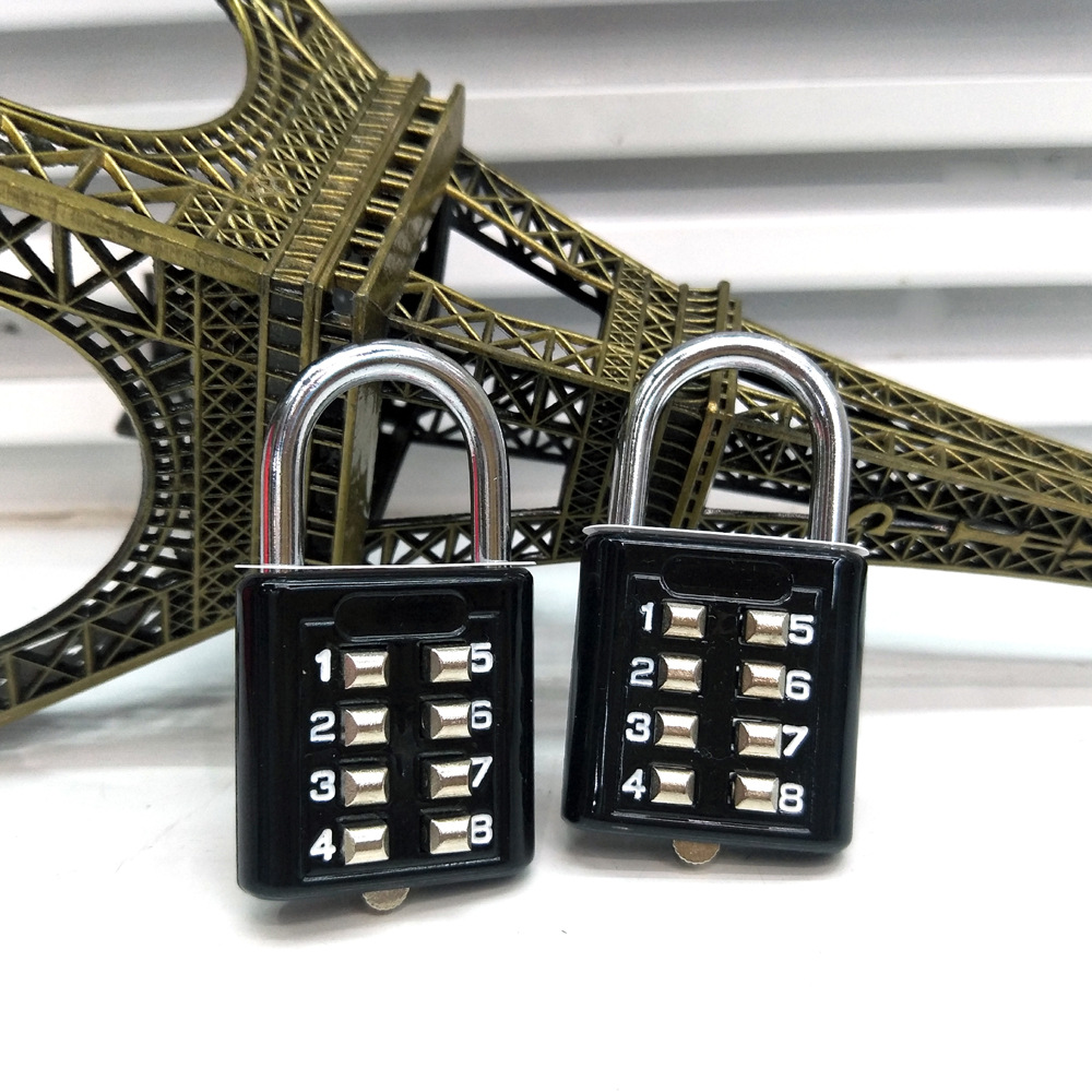 按键锁 箱包健身房更衣柜密码锁 8位按键锁 按键密码挂锁厂家批发