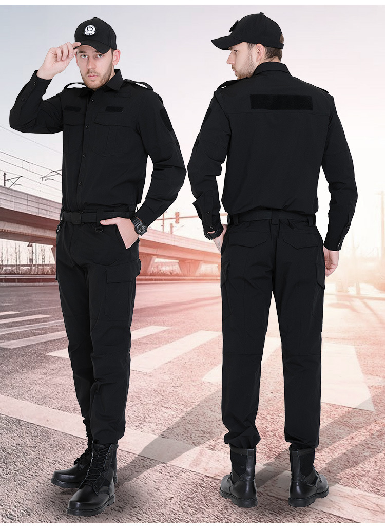 速干作训服tbm教官服夏季藏蓝长袖速干服训练服黑色套装作战服