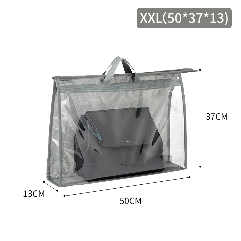 Bag Storage Bag Household Waterproof Transparent Leather Bag Organization Hanging Bags Wardrobe Hanging Bag Dustproof Protective Bag