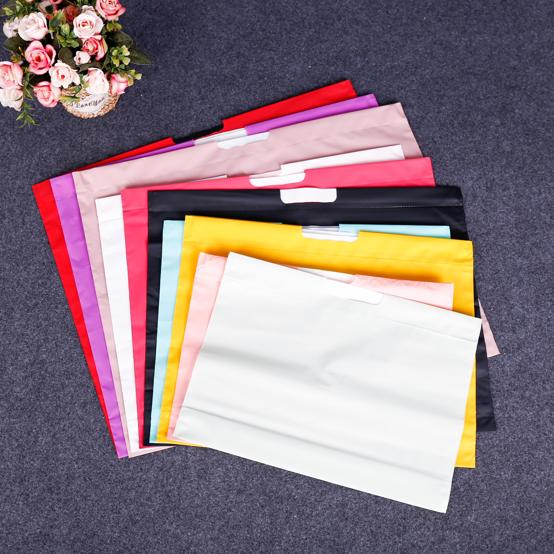 定制彩色pe塑料抽绳袋 定做服装礼品购物袋手提eva抽带塑料束口袋