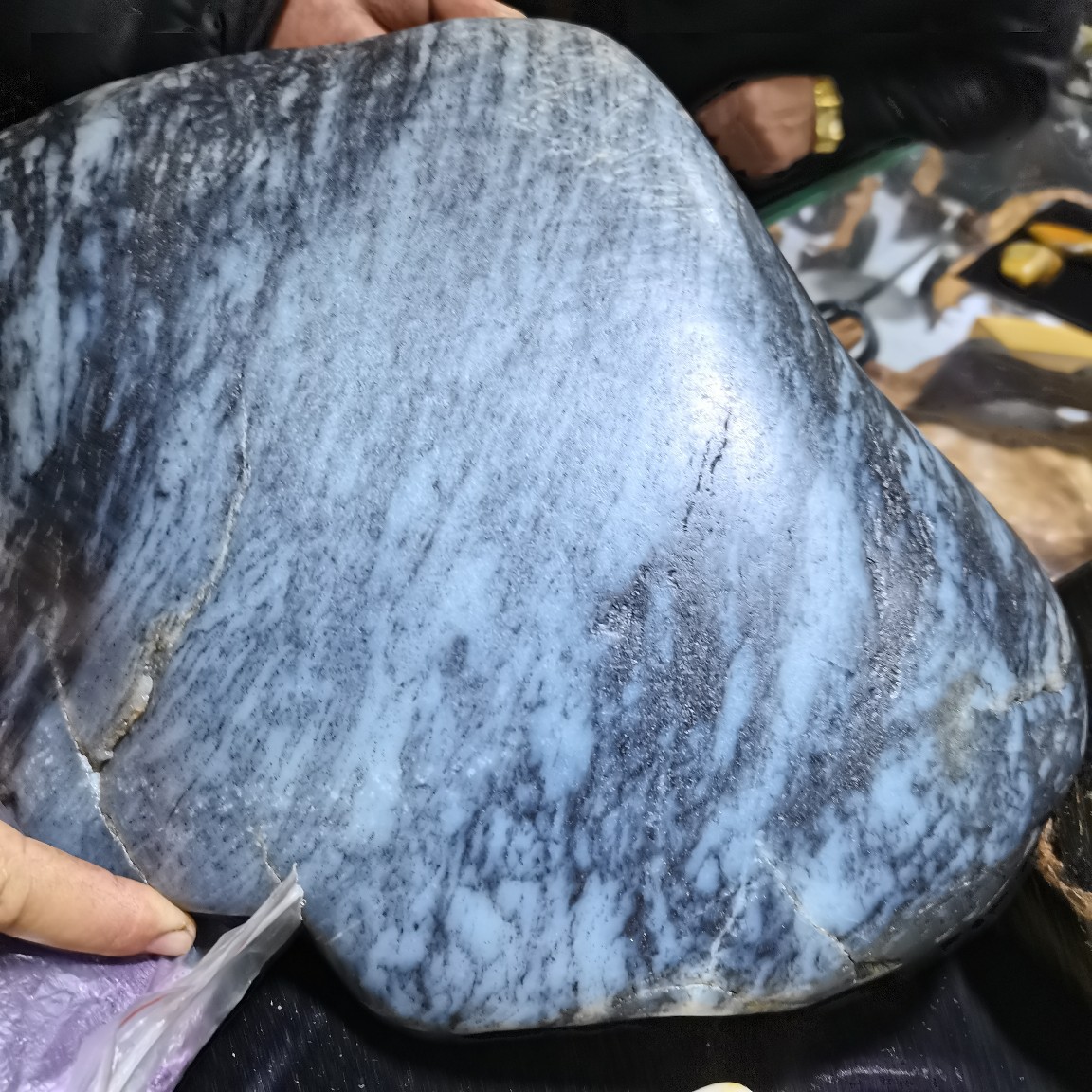 和田玉籽料墨玉籽料大摆件青花手镯工艺品原料厂家原产地一件代发