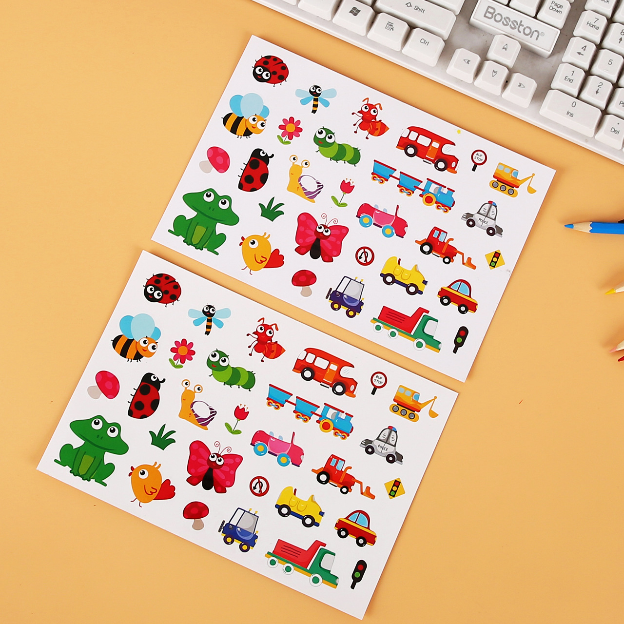 卡通不干胶贴纸定做diy装饰创意动漫贴礼物赠品儿童贴画定制-阿里巴巴