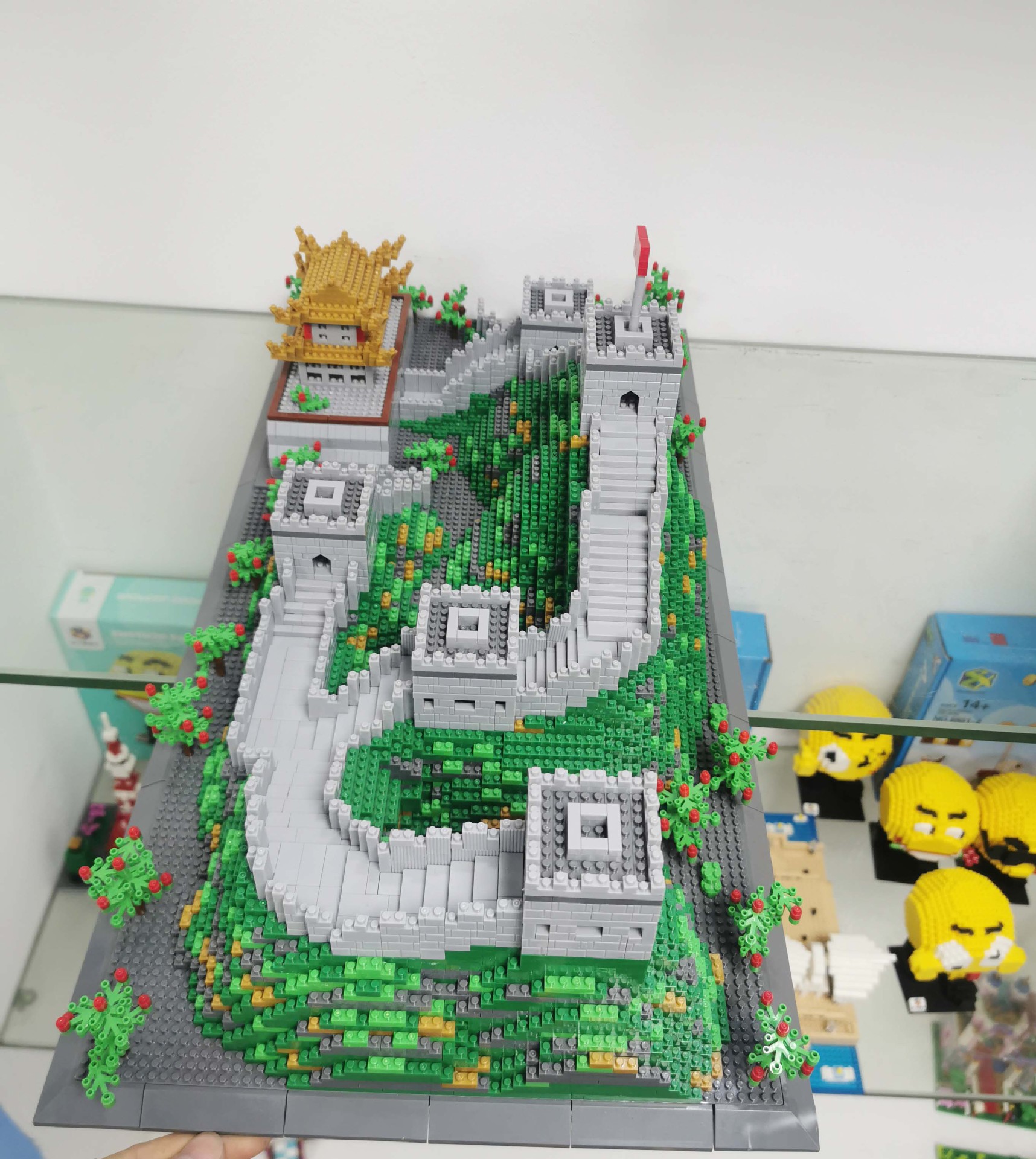 淘宝热卖万里长城建筑模型钻石颗粒积木兼容乐高创意摆件男孩玩具