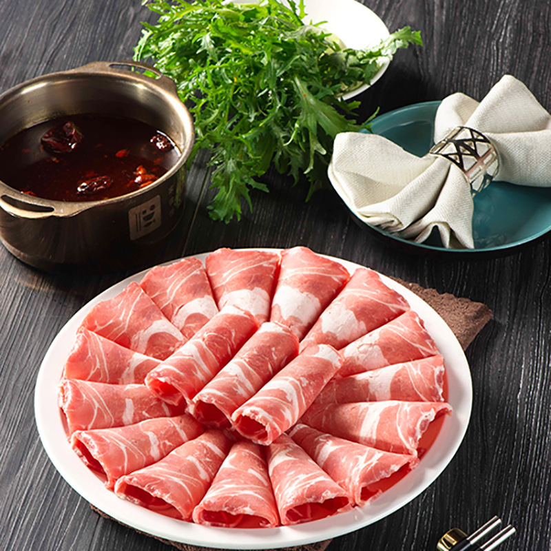 大庄园内蒙雪花羔羊肉卷肉羊肉冷冻羊肉转火锅餐饮食材批发