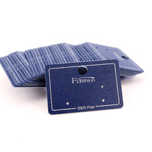 3x4.5cm深蓝色耳环卡小饰品包装韩版现货卡片吊牌印刷耳钉PVC卡