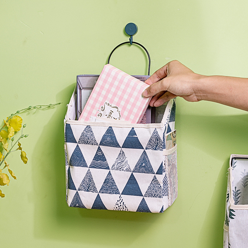 布艺杂物置物墙壁挂兜挂墙上储物袋墙挂式手机收纳挂袋子宿舍神器
