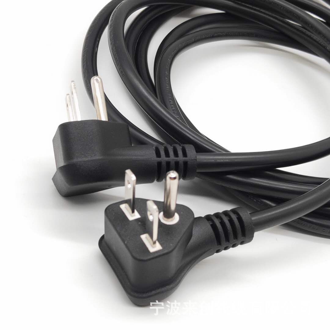 美国ul电源线 美标三芯弯头插头 三插美式电源线热销北美美式插头