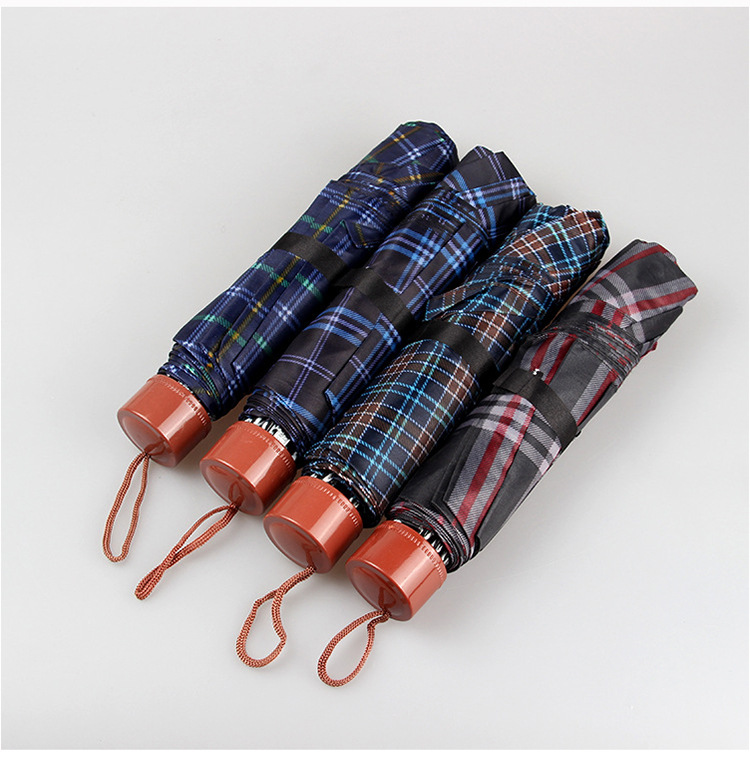 雨伞批发厂家直销地摊格子雨伞晴雨伞三折伞地摊伞礼品伞赠品雨伞