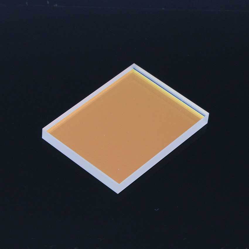 镀膜529~535nm尺寸40*30*4mm长方形玻璃透明滤光片可按照需求定制