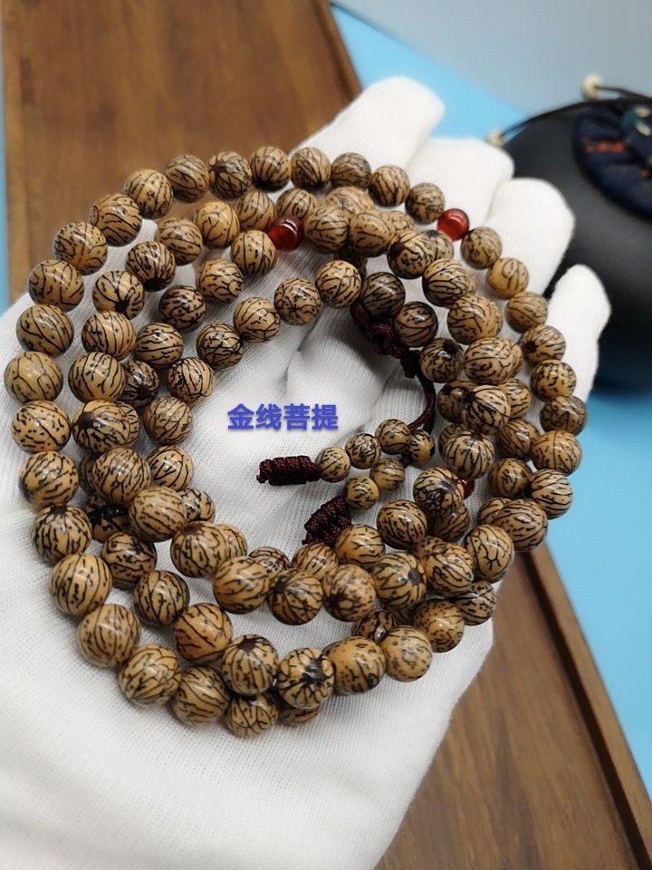 佛教用品念佛珠菩提108颗金线菩提长串