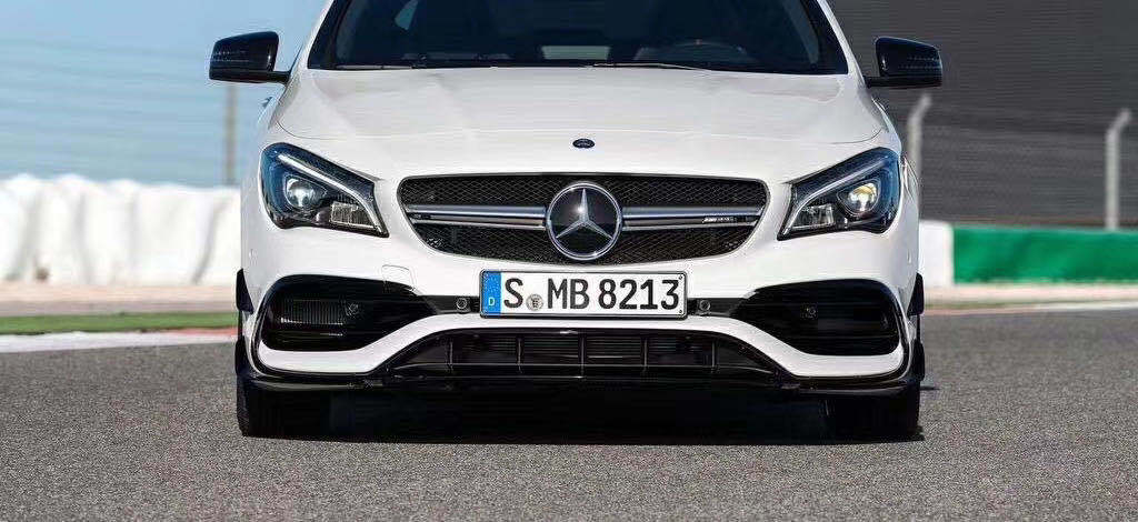 使用于奔驰claw117改装amg45大包围前唇风刀套件