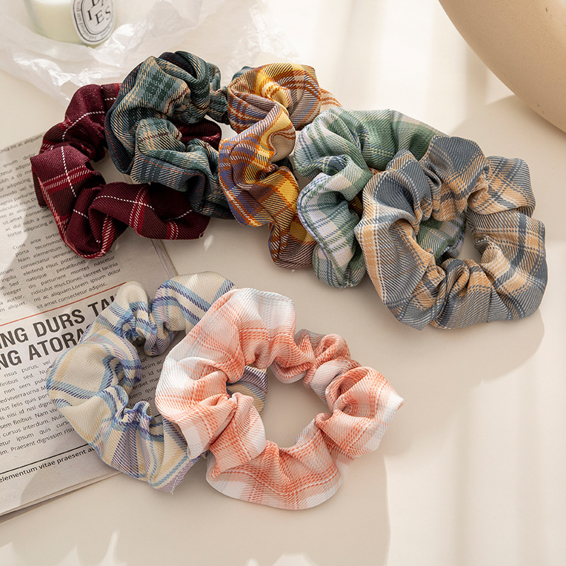 虞书欣同款jk布艺森林系大肠圈发圈头绳女韩国网红发绳简约发饰