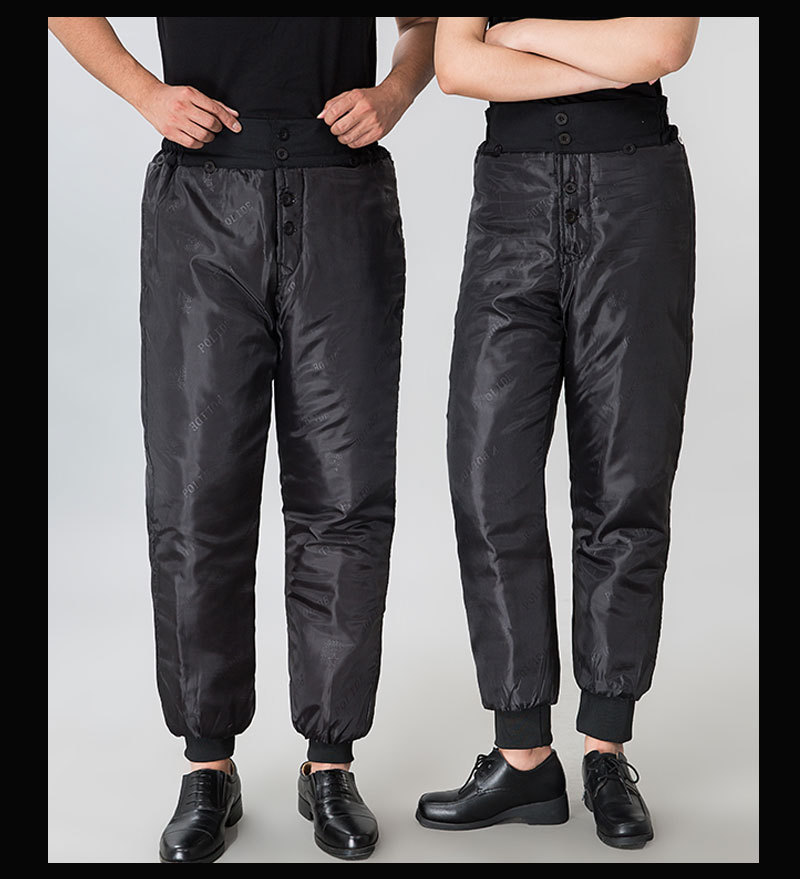 冬季保安裤作训裤黑色男加厚保安棉裤耐磨活里活面战术裤作战裤