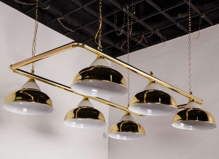 台球豪华大气版灯 台球桌灯 台球灯具 双排6头美式台球灯