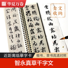 华夏万卷智永真草千字文升级版近距离高效临摹字卡毛笔书法神器