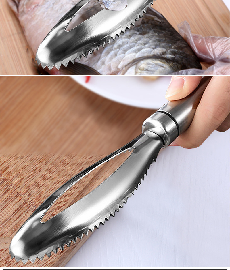 不锈钢鱼鳞刨刮鱼鳞器手动去鱼鳞工具刮鱼鳞器厨房工具