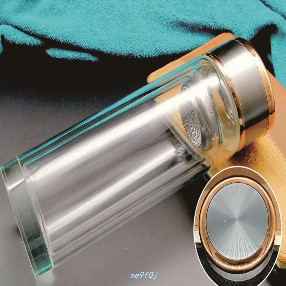 双层玻璃水杯透明防烫隔热特大办公男士女士商务真空双层保温杯