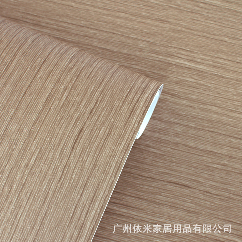 韩国pvc自粘墙纸防水家具翻新衣柜橱柜贴纸房门3d木纹纸波音软片