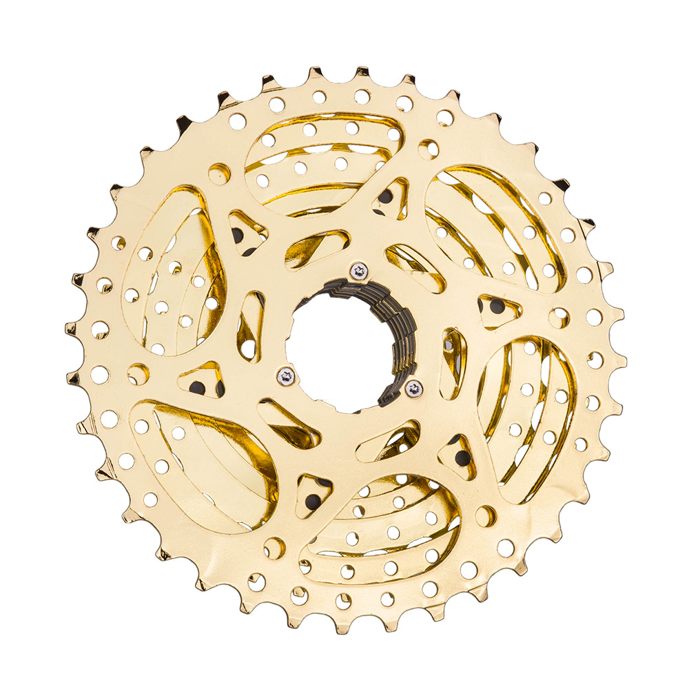 excelsior 山地车自行车飞轮金色9速36t卡式飞轮单车配件跨境热销