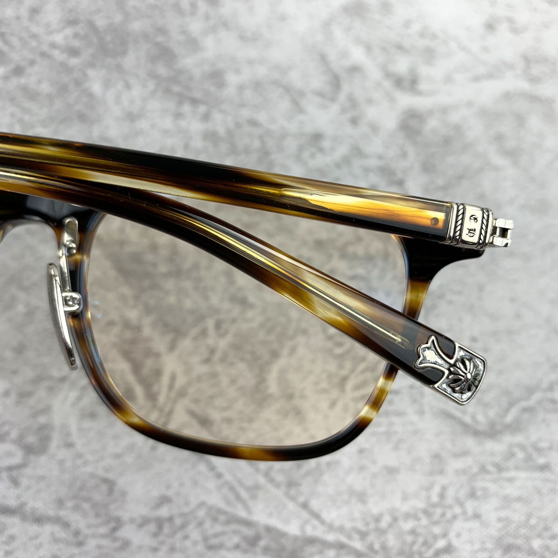 克罗星眼镜架 复古板材黑框带鼻托男女大框近视眼镜框 darlin