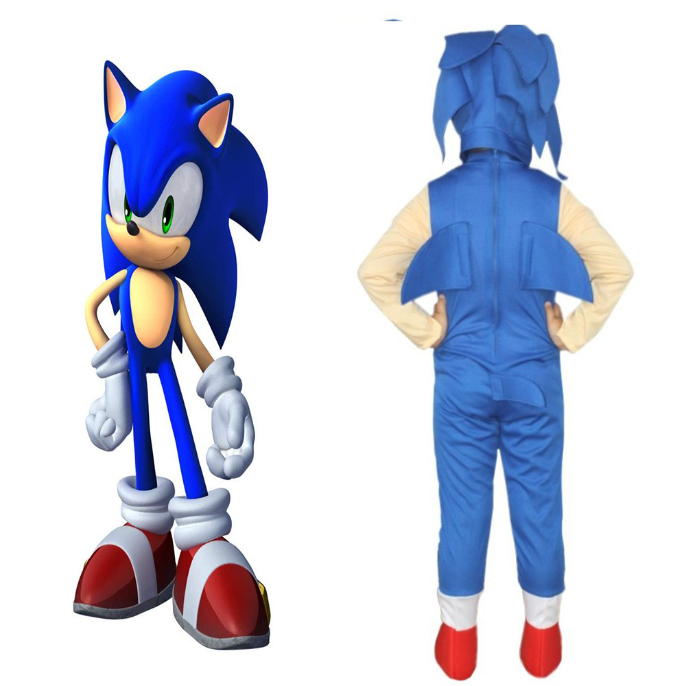 索尼克 卡通音速小子 刺猬索尼克装扮演出服装cosplay2020新款