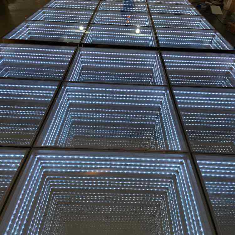 新款led深渊地砖灯ktv酒吧舞台活动全彩外控重力感应不锈钢地板灯