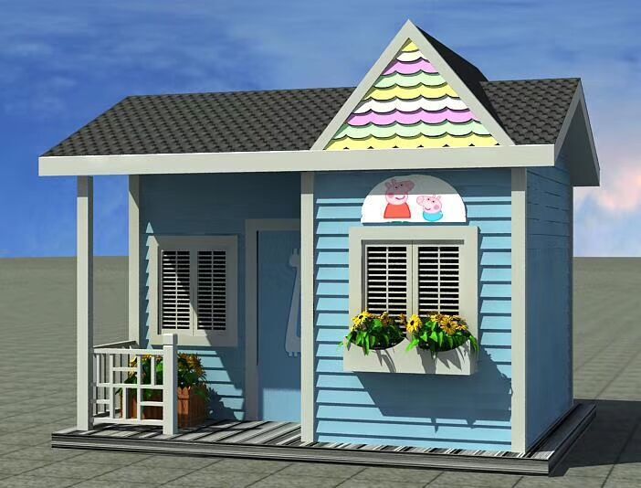 防腐木幼儿园小木屋户外组装木房子儿童游乐园小木屋风车屋木房子