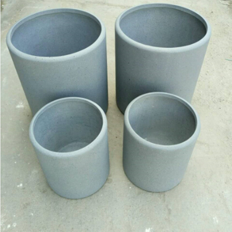 圆口水泥工艺品装饰 家庭装饰亚光镁泥花瓶 多肉吸水花缸外贸出口