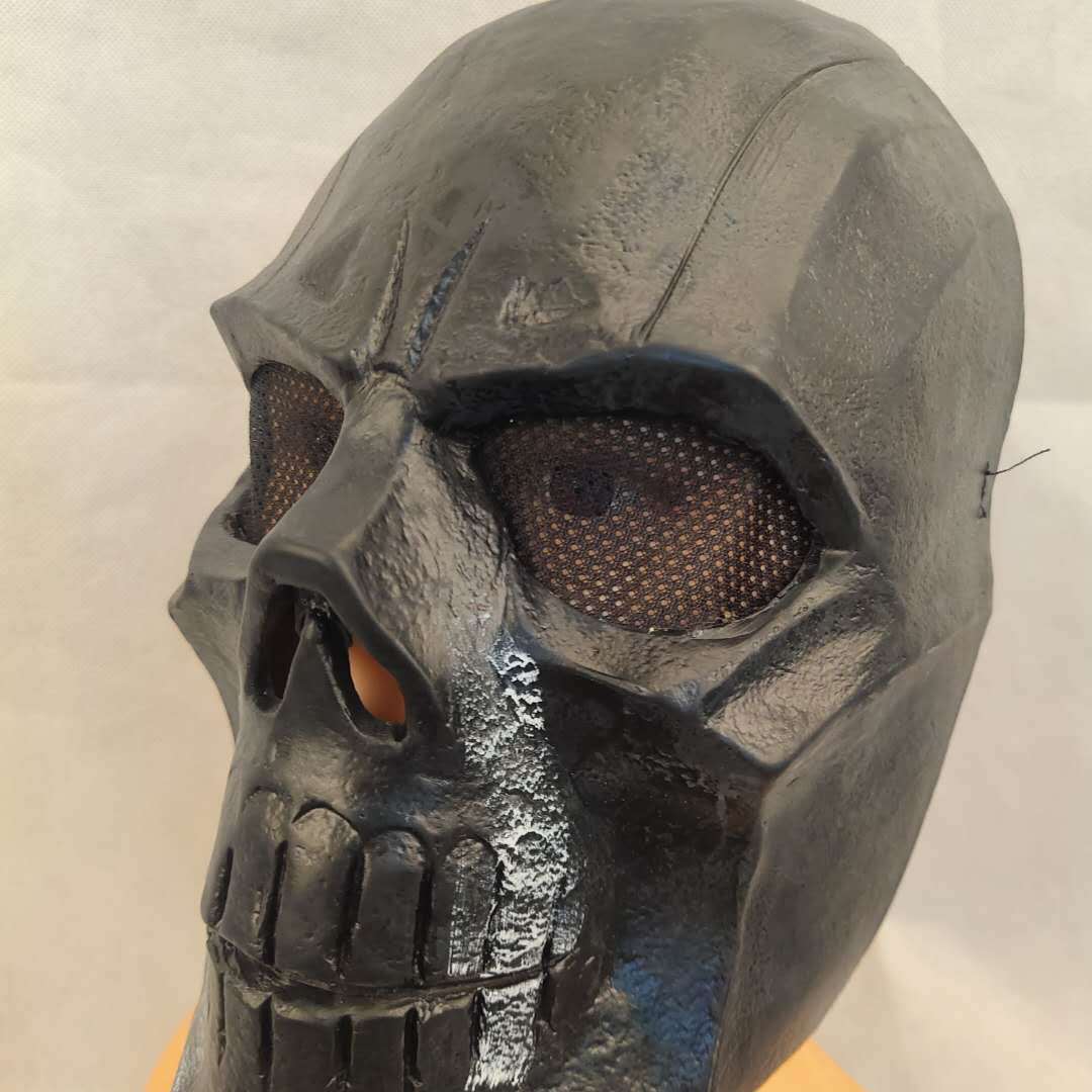 厂家直销哈莉奎茵和猛禽小队黑面具 万圣节新款黑色恐怖骷髅面具