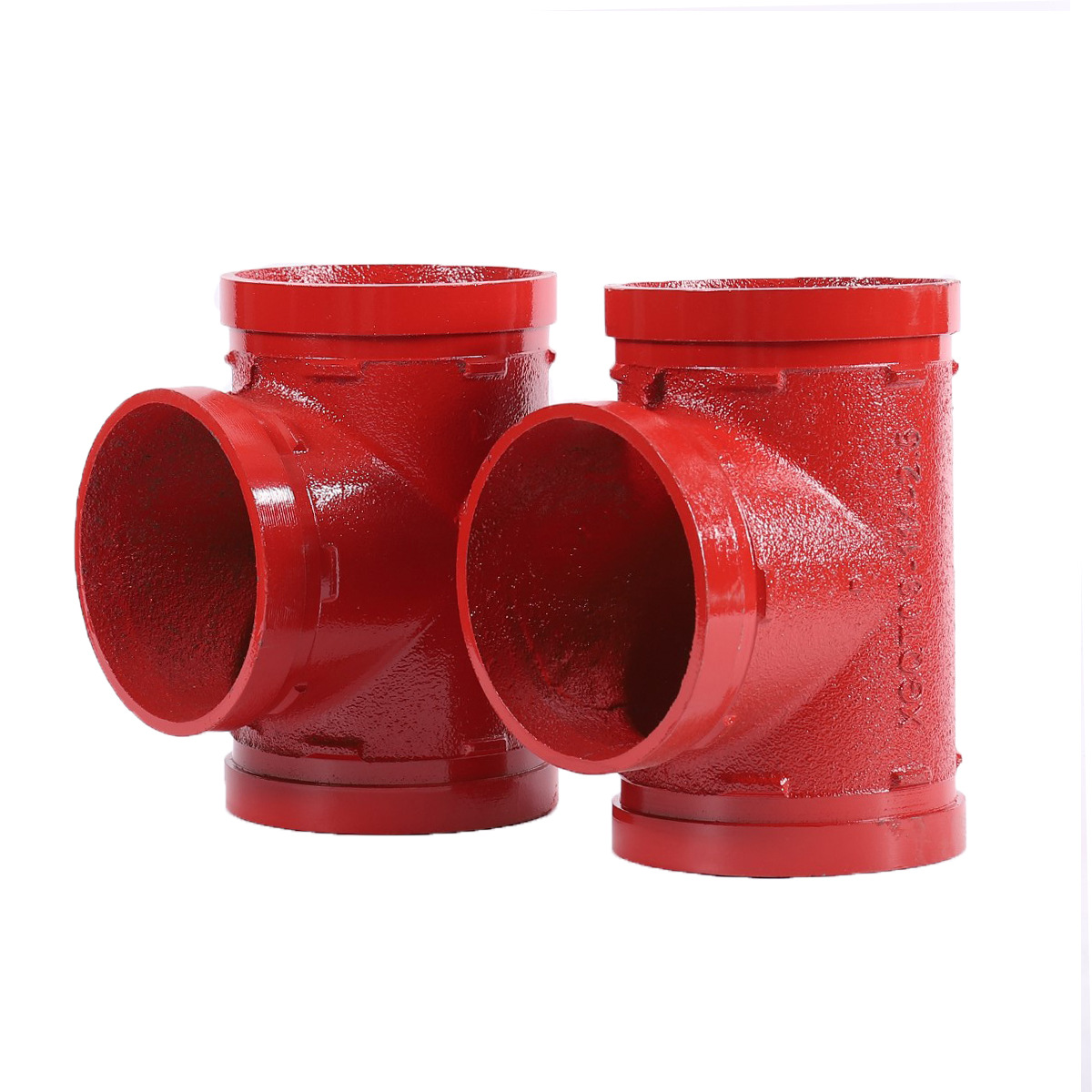 沟槽管件 沟槽三通 消防管件 卡箍三通 正三通 等径卡箍三通114