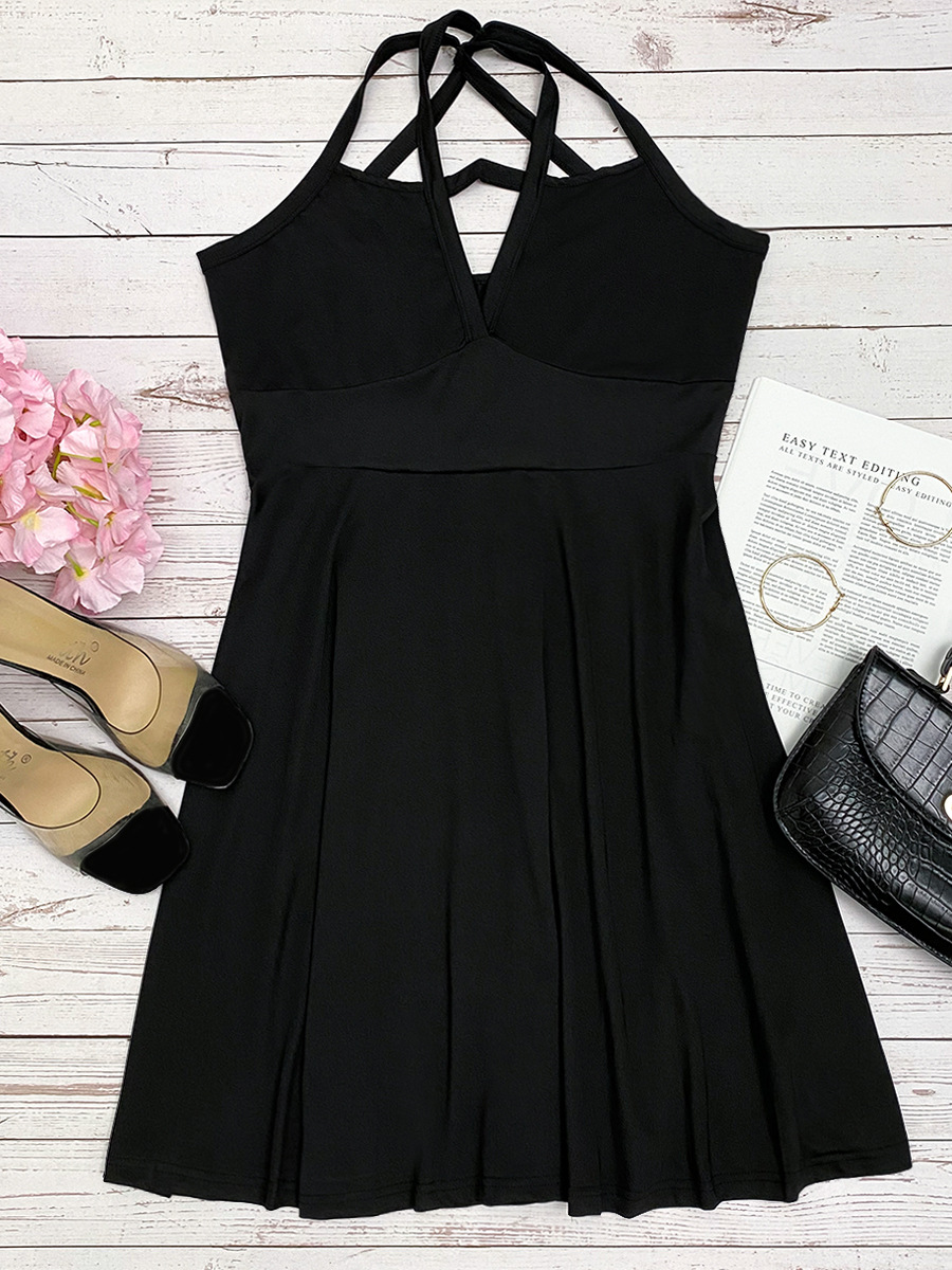 wish亚马逊2020欧美夏季新款女装五星裹胸长裙吊带性感连衣裙跨境