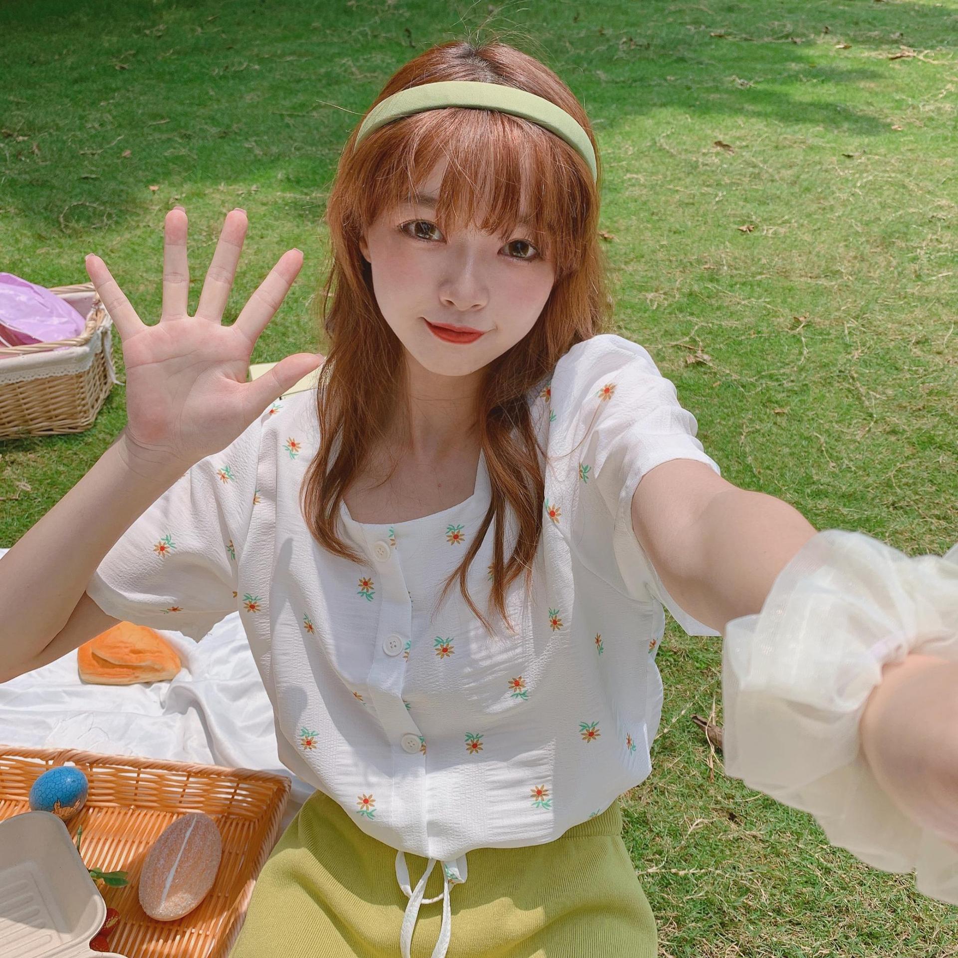 女士衬衫女2020夏季夏装短袖t恤新款韩版衬衫女学生宽松上衣潮