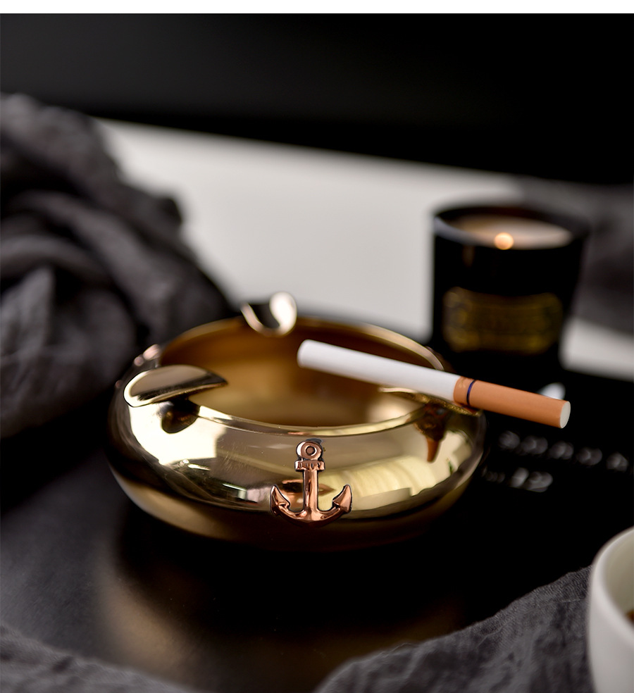 迪斯凯 印度进口 欧式奢华高档烟灰缸 客厅书房创意家居装饰摆件