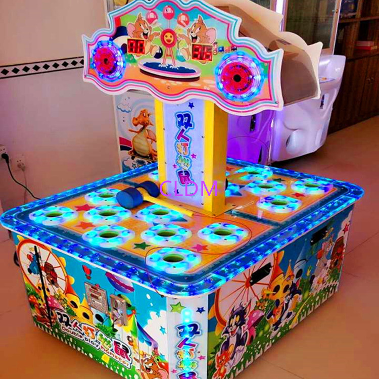 二手9成新双人打地鼠游戏机儿童乐园敲击类亲子娱乐游艺机