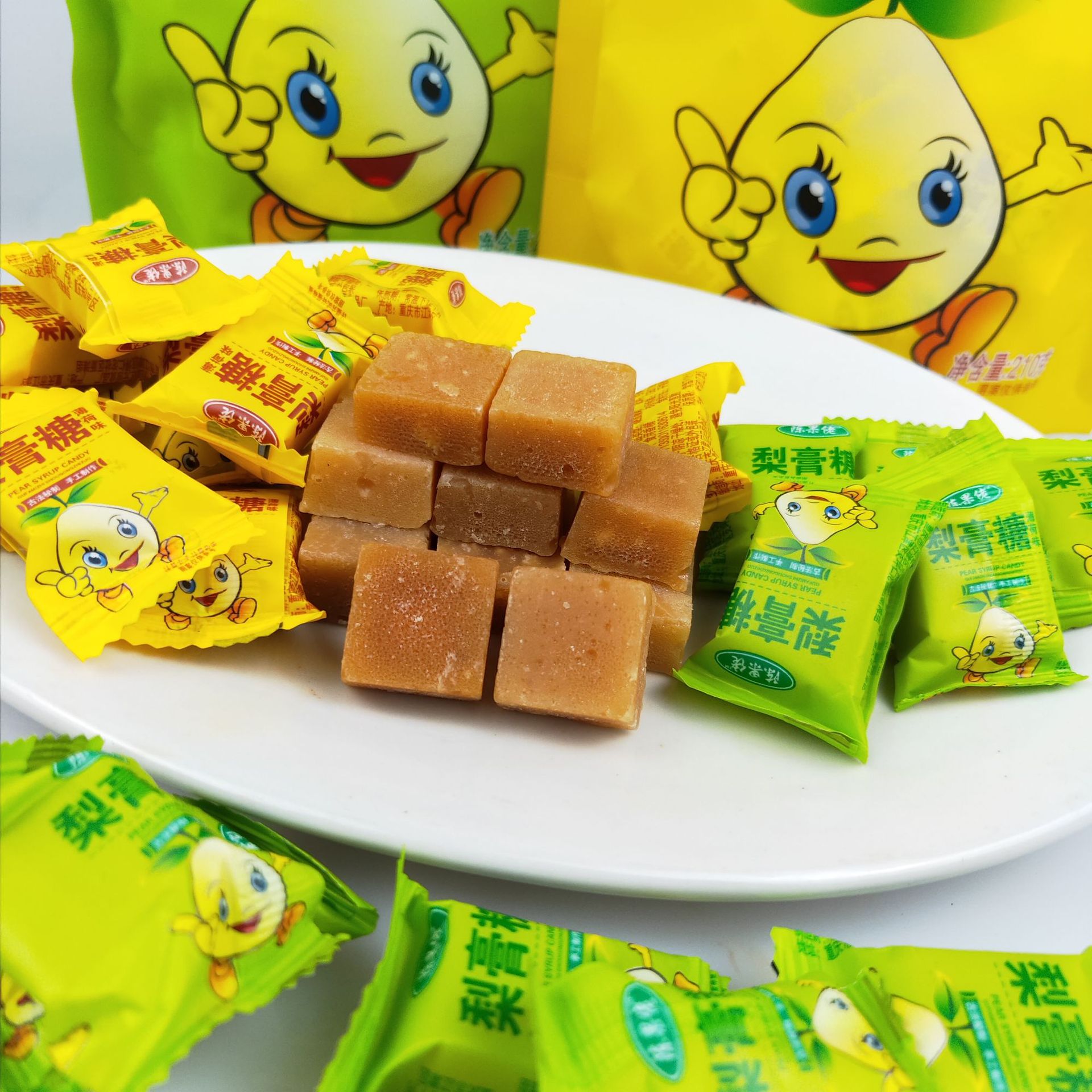 陈果佬 梨膏糖跑江湖地摊热卖产品 10元模式薄荷味厂家直销梨膏糖