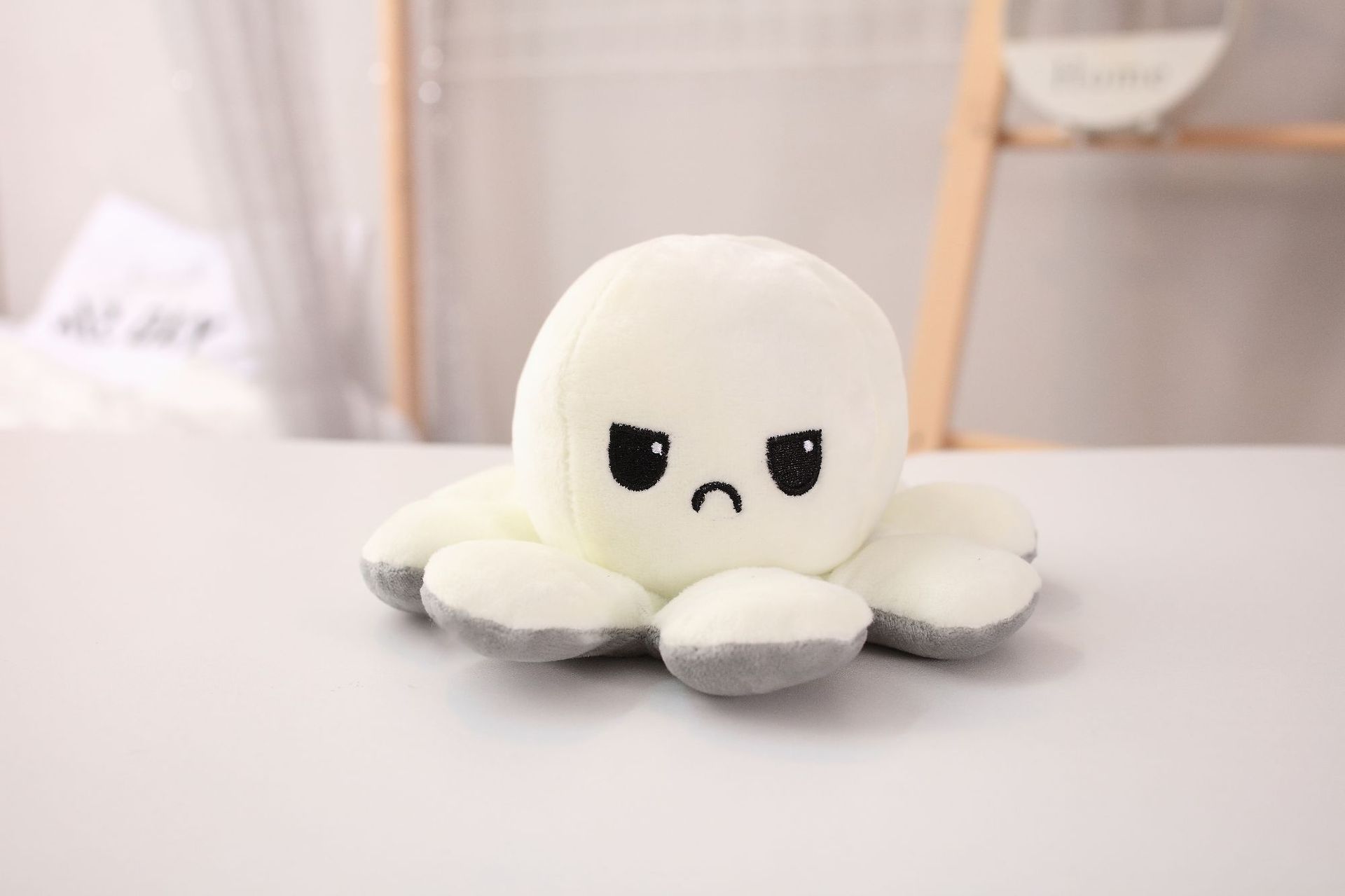 跨境热卖翻转章鱼 两面表情翻面八爪鱼 抖音小章鱼公仔毛绒玩具